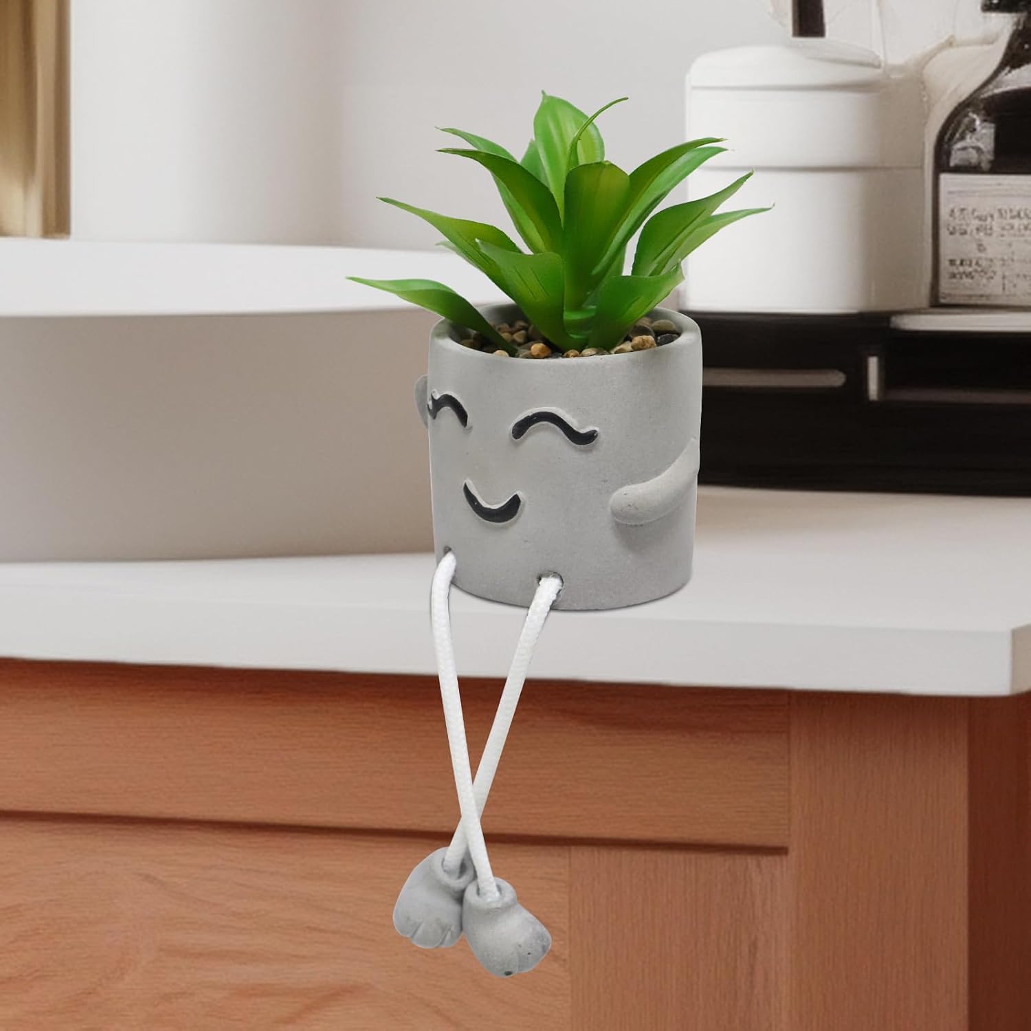 Artificial Plants Bathroom Decor / Gray-2a / Set of 2