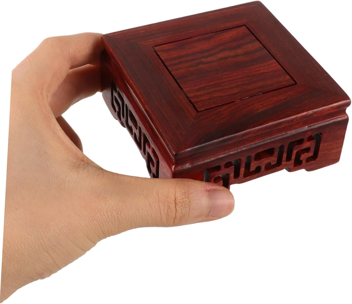 Wood Base Display Stand for Teapot / Brownx4pcs / 8.00 x 8.00 x 3.50 / Cmx4pcs / Set of 4