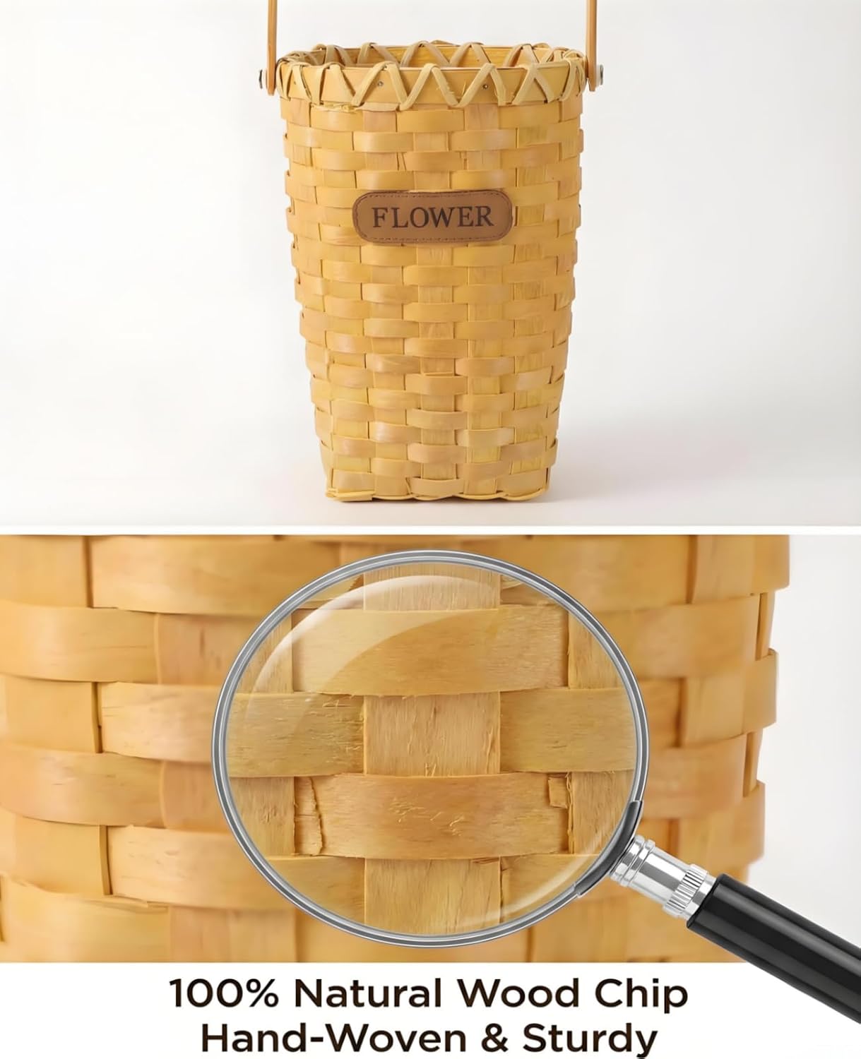 Woven Hanging Basket / Cone-shaped / 9 Inch