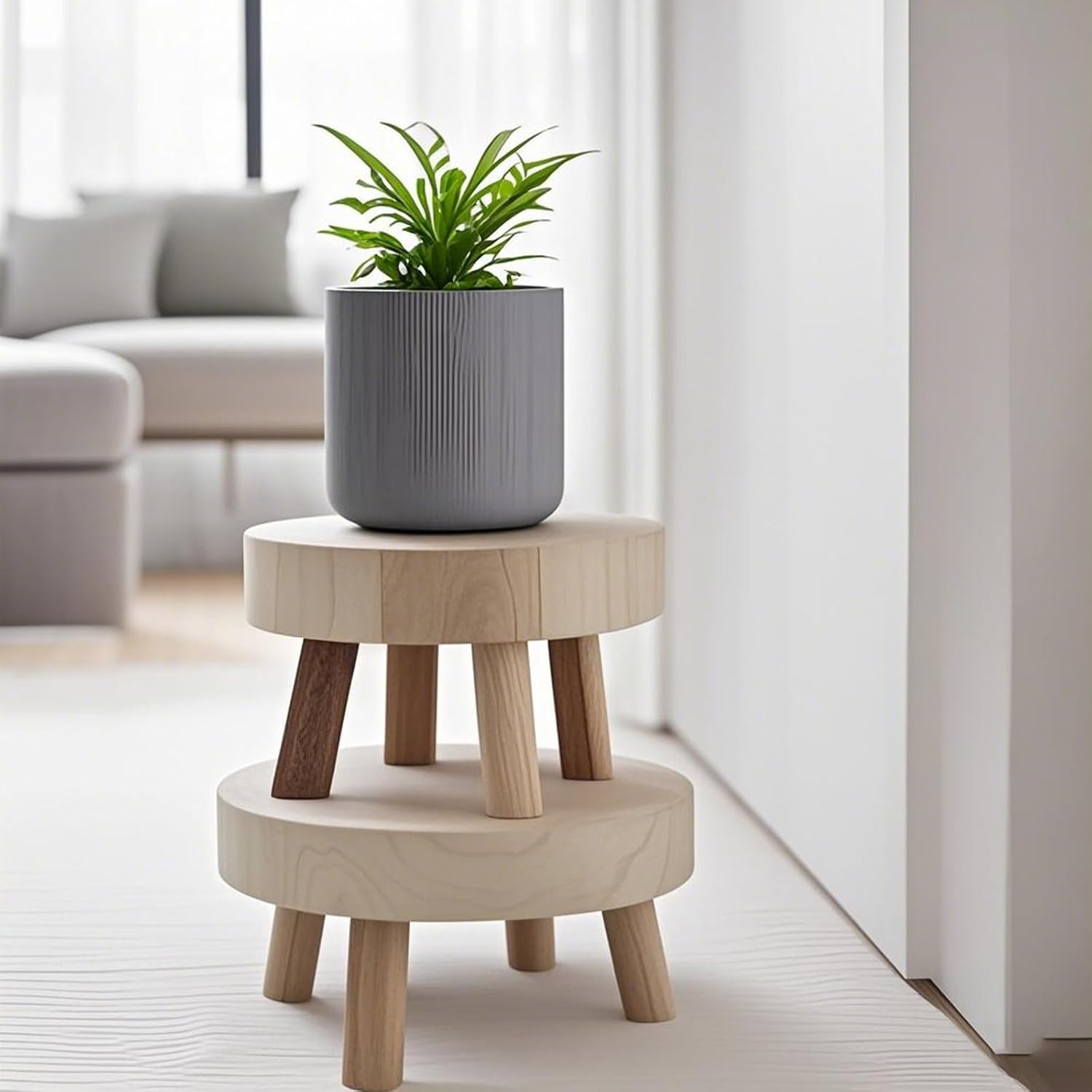 Wood Plant Riser Stands / Set of 4