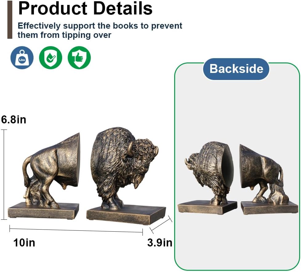 Vintage Non-Slip Base Book Holder / Copper Buffalo