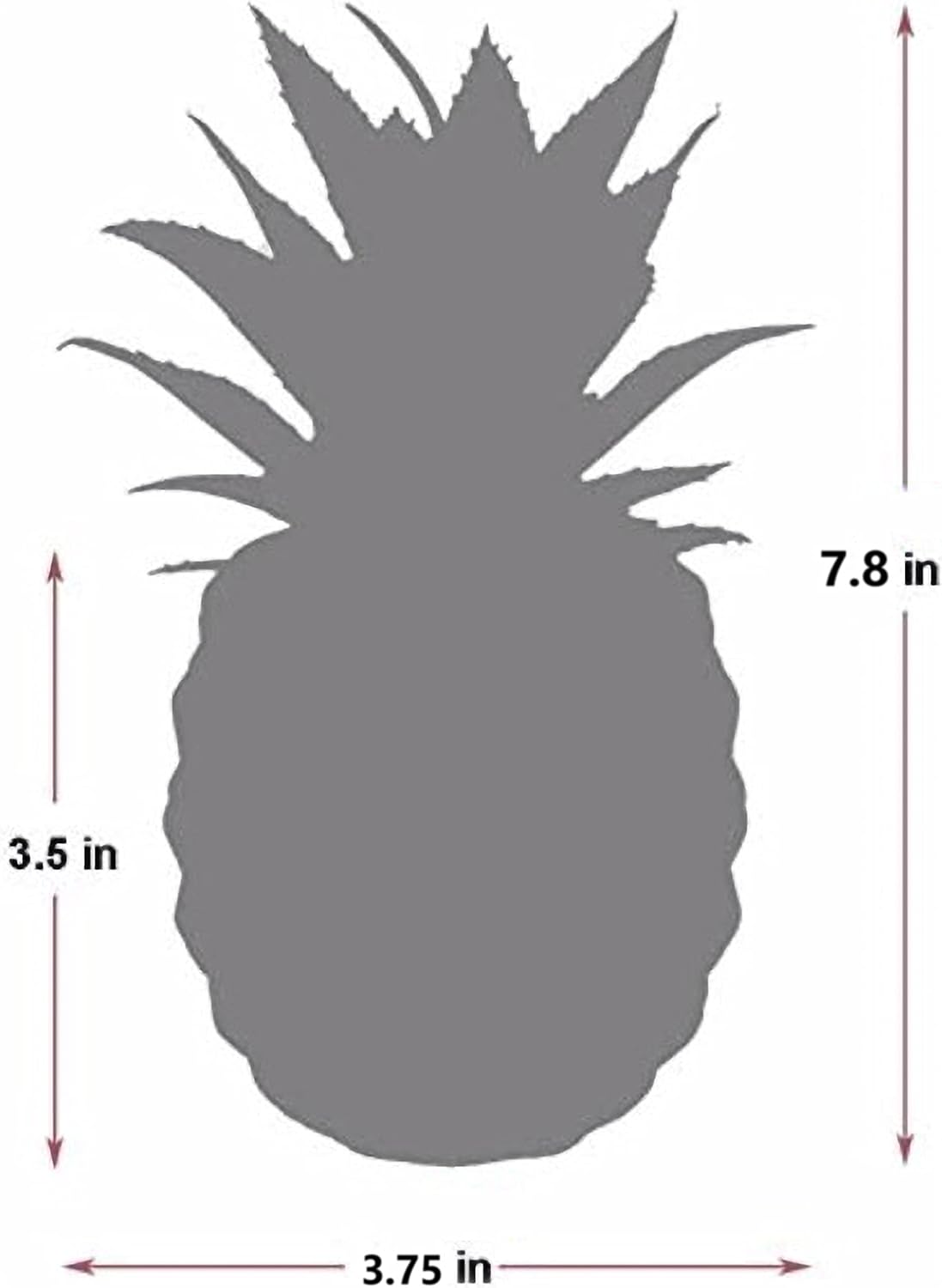 Porcelain Pineapple Ananas Faux Plant Potted Artificial Succulent 7.8" Home Office Bathroom / White