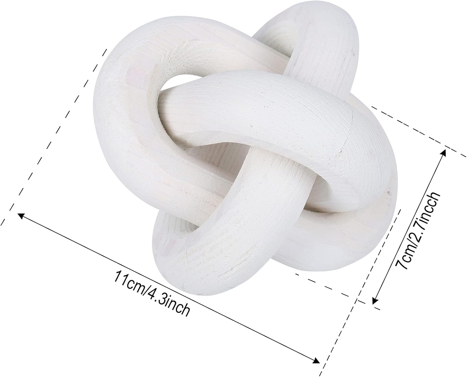 Wood Knot Decor / White