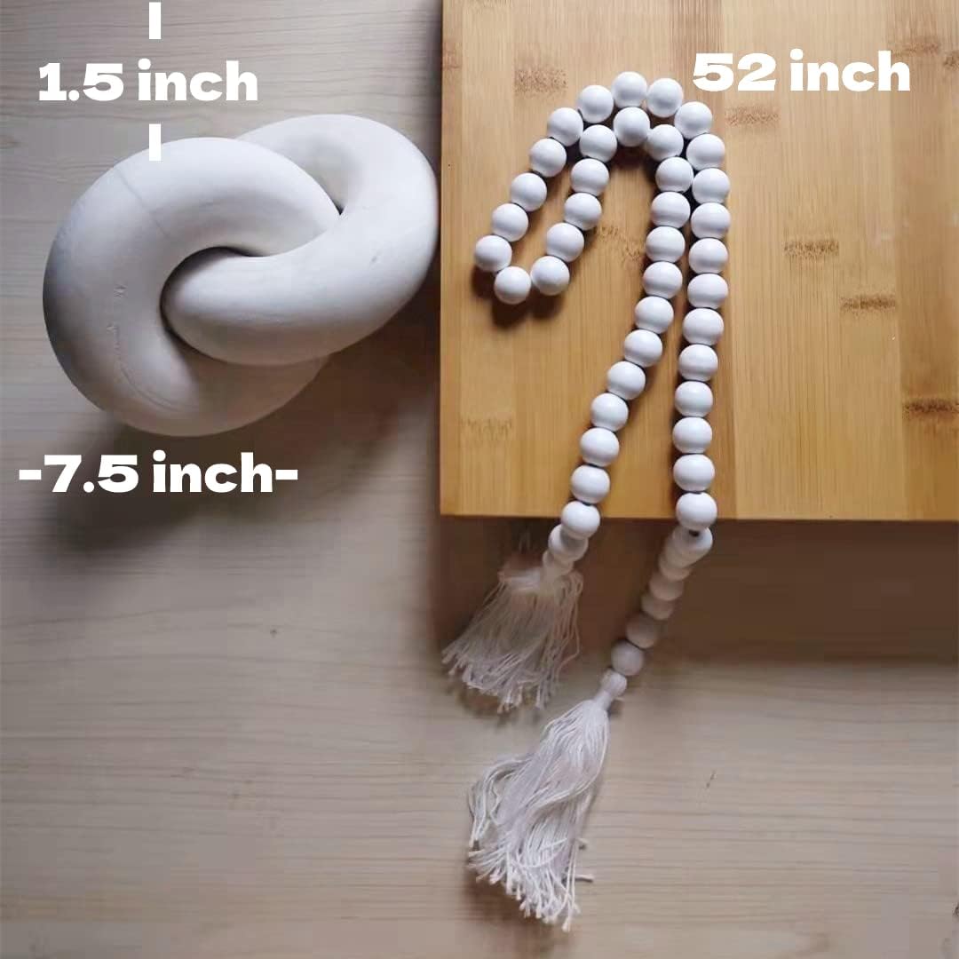 Wood Knot Chain Link / White