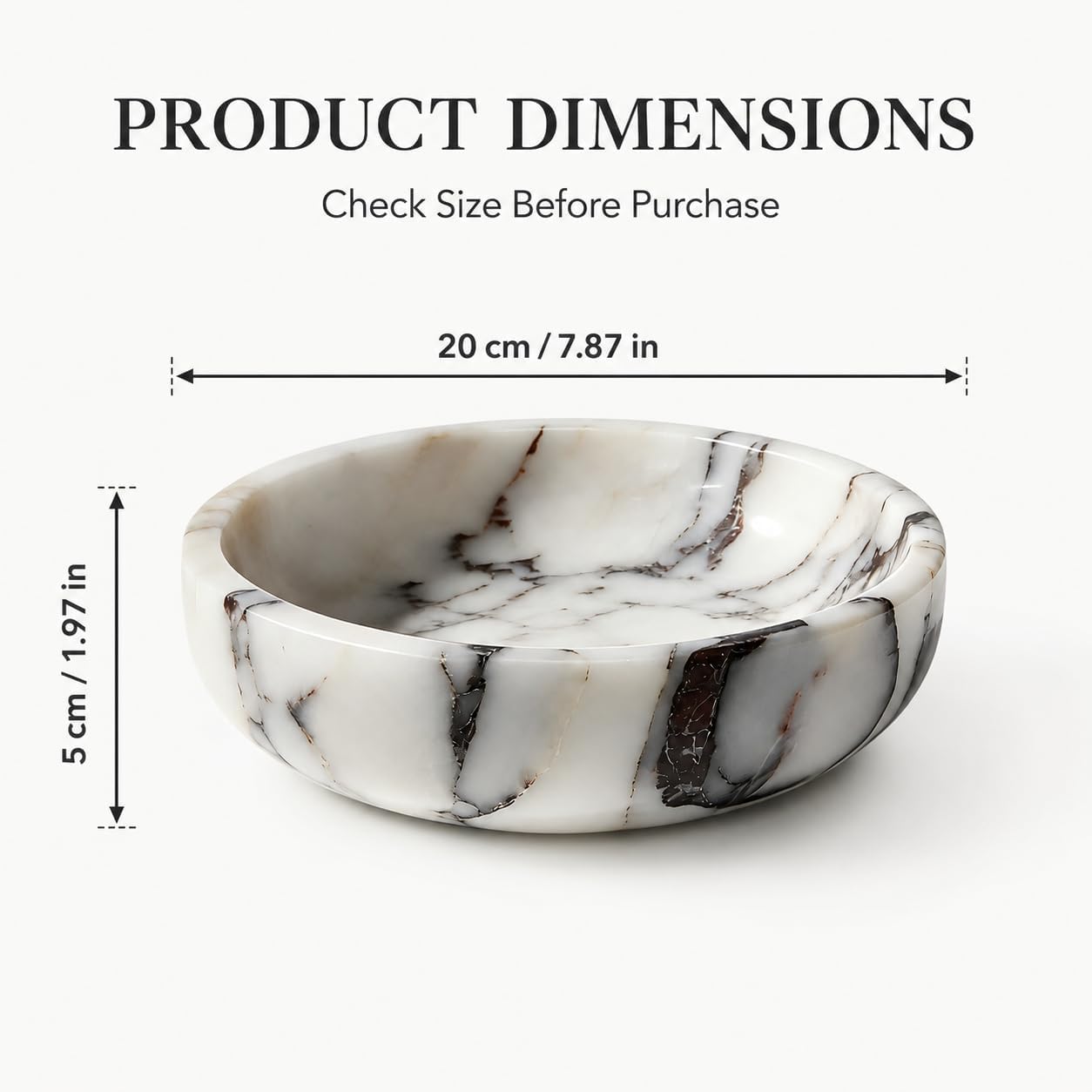 Sunglasses and Small / Calacatta-viola White 7.87in