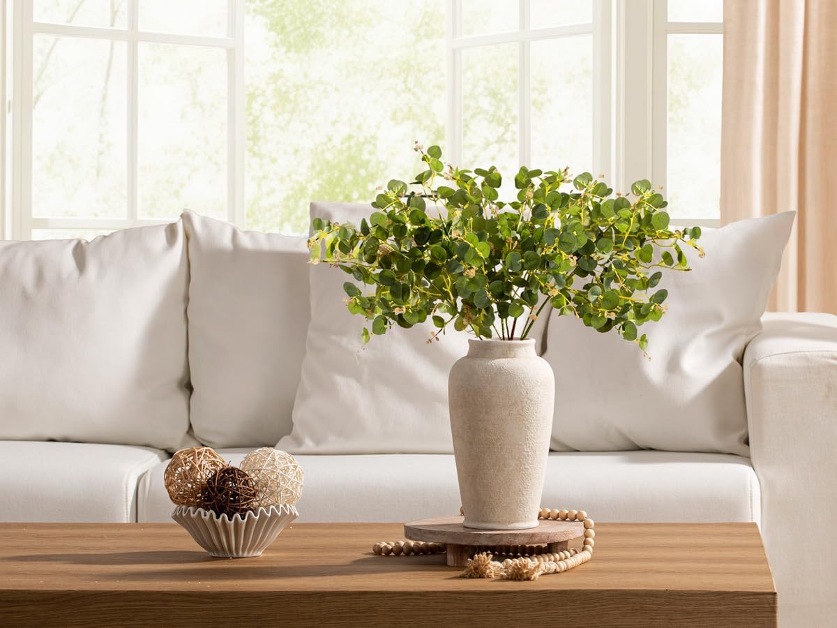 Ceramic Flower Vase / 11"- W