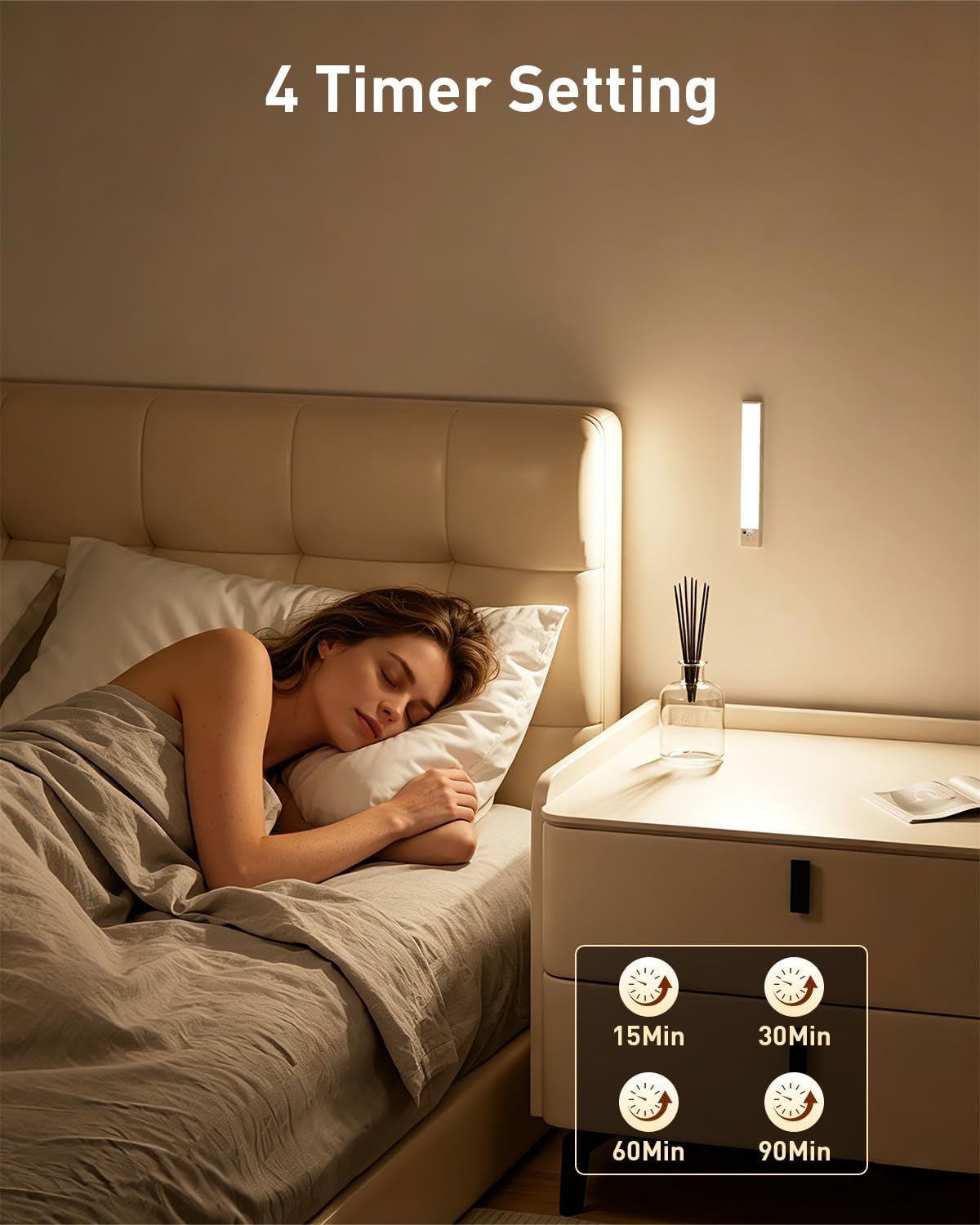 Under Cabinet Light with Remote,12 Inch Rechargeable Motion Sensor Light Indoor, 80-LED Closet Lights Wireless