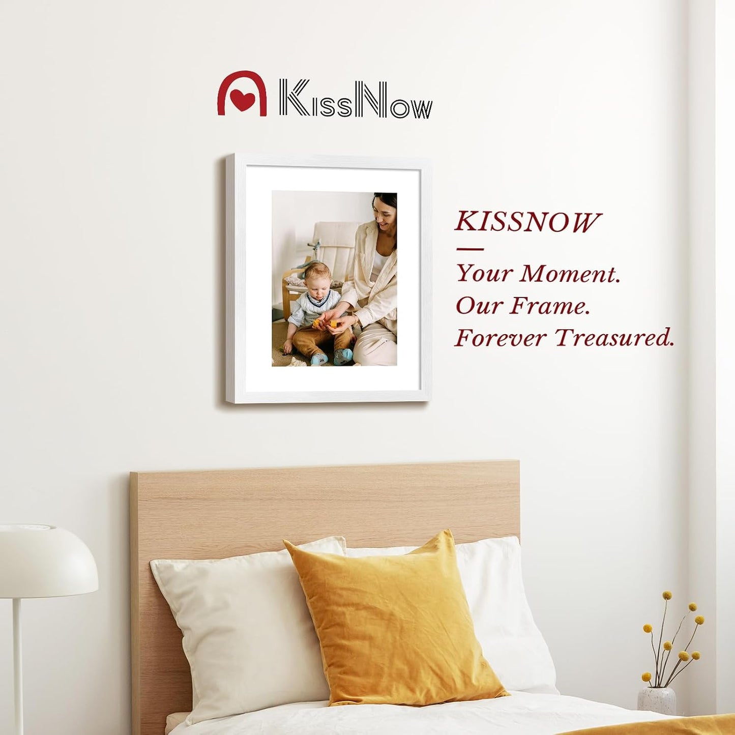 16x20 Picture Frame, White Solid Wood, 2 Pack, Wall Hanging for Art | Thick & Wide Border, HD Plexiglass, Horizontal or