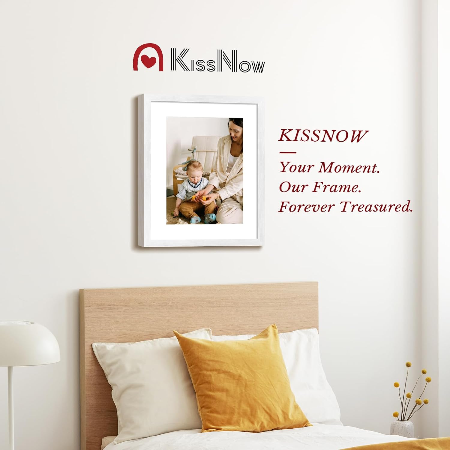 16x20 Picture Frame, White Solid Wood, 2 Pack, Wall Hanging for Art | Thick & Wide Border, HD Plexiglass, Horizontal or