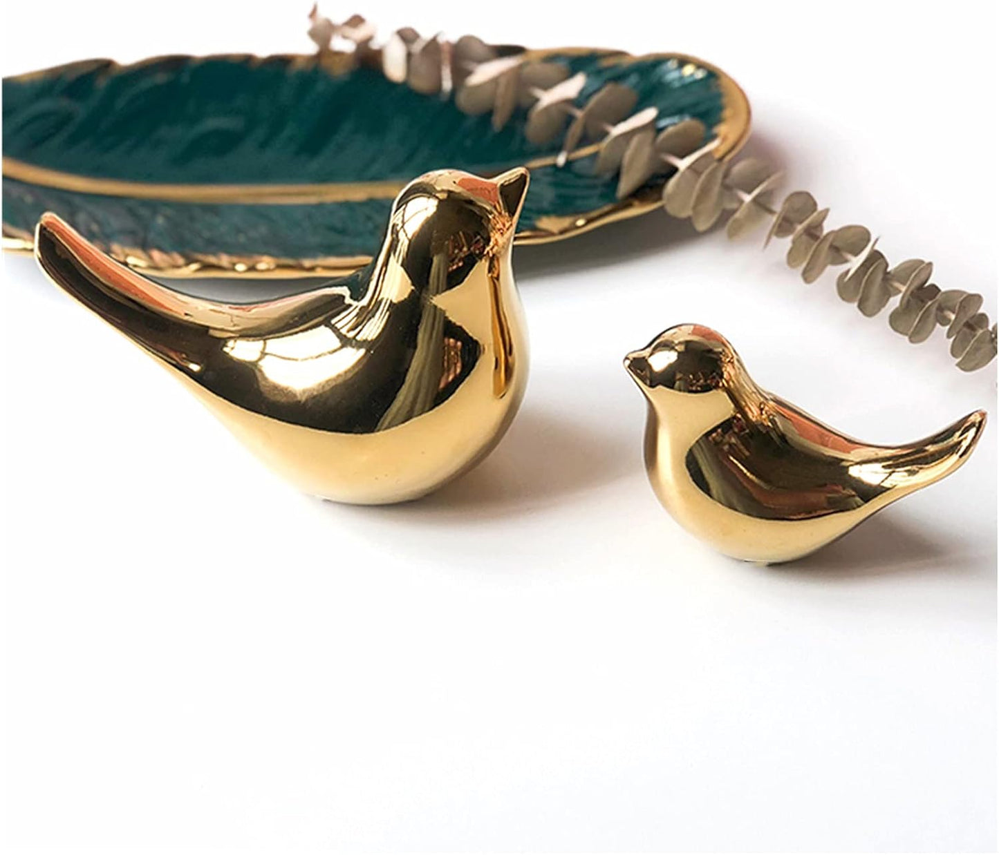 Ceramic Small Animal Statues / Gold / Set of 4