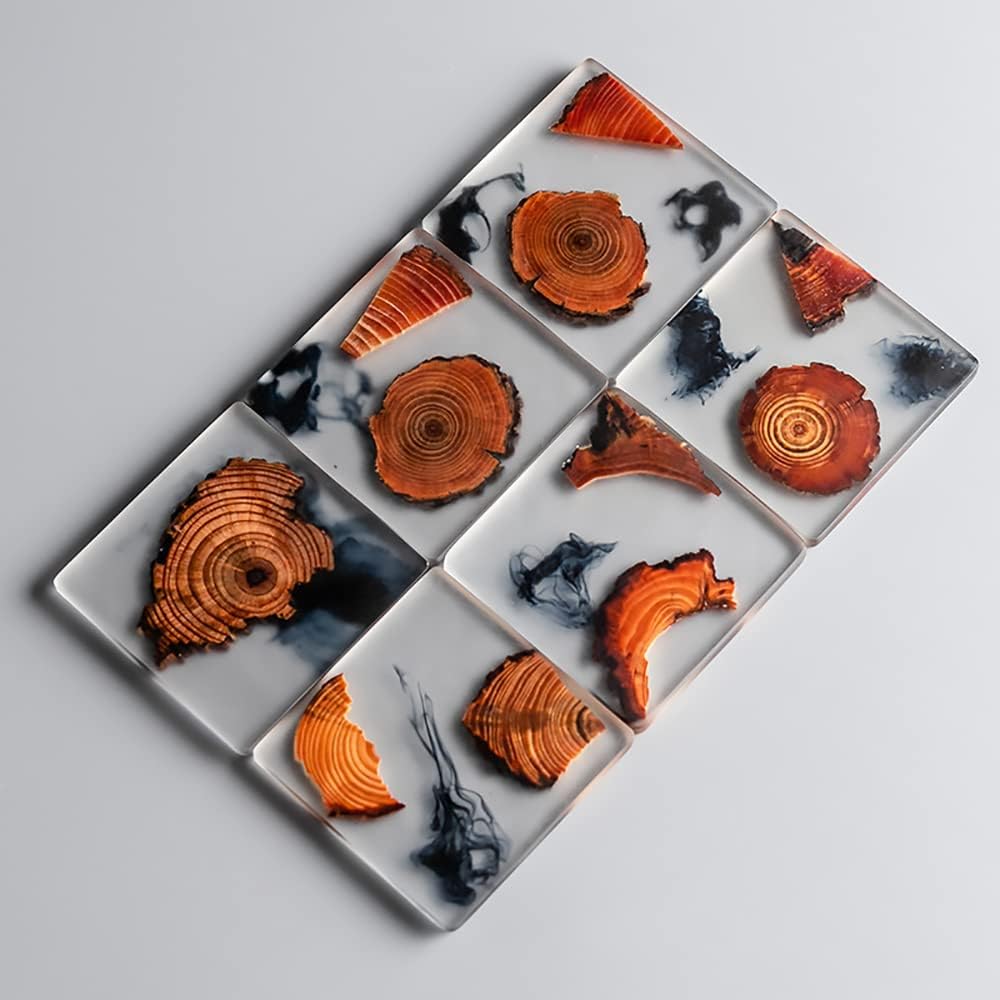 Holder / Cool Coaster Art / 6 Square Set / Set of 6