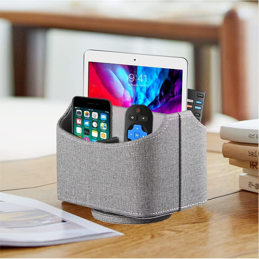 360° Rotating Remote Control Holder / Grey Cloth
