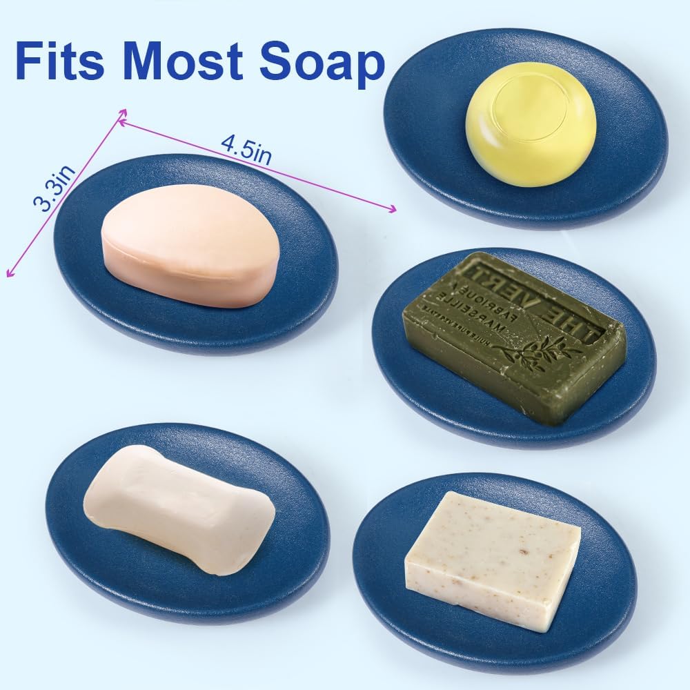 Non-Slip Soap Bar Holder for Shower / Dark Blue