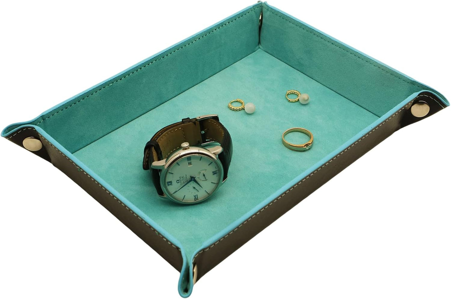 Valet Organizer / Catchall Tray for Jewelry / Light Blue