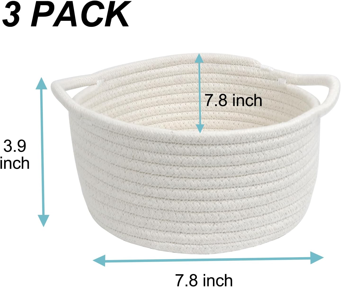 Small Woven Baskets / White / Set of 3