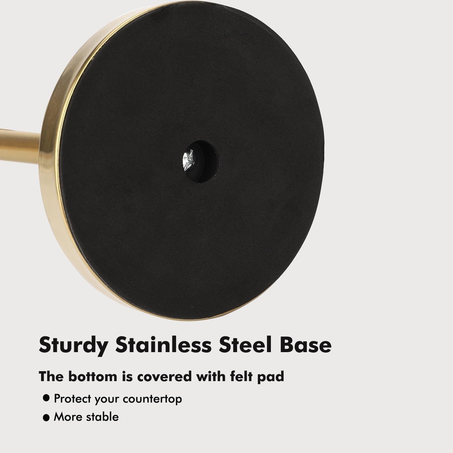 Paper Towel Holder Stand with Sturdy Base Fits Standard and Jumbo Sized Paper Towel, Paper Towel Holder Countertop