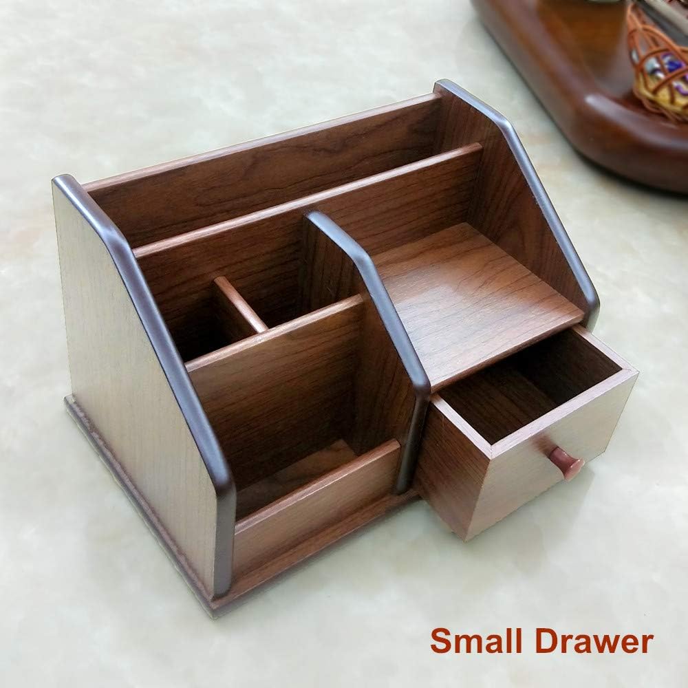 N Desk organizer wood with small drawer Office and Home organization like remote control holder pencil holder HeBen1029