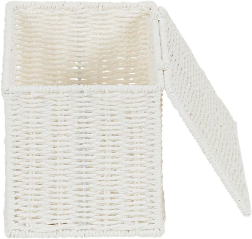 Wicker Basket / Multipurpose Storage Basket / White / Small