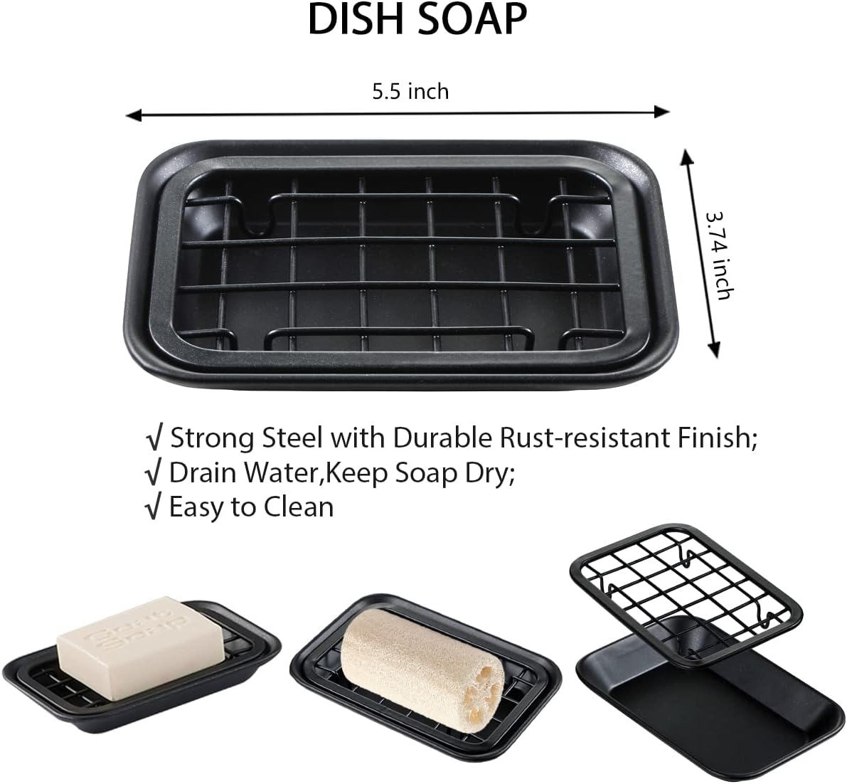 SheeChung Mason Jar Bathroom Accessories Set,6Pcs Rustic Bathroom Set,White | Glass Bathroom Accessory Set, Soap