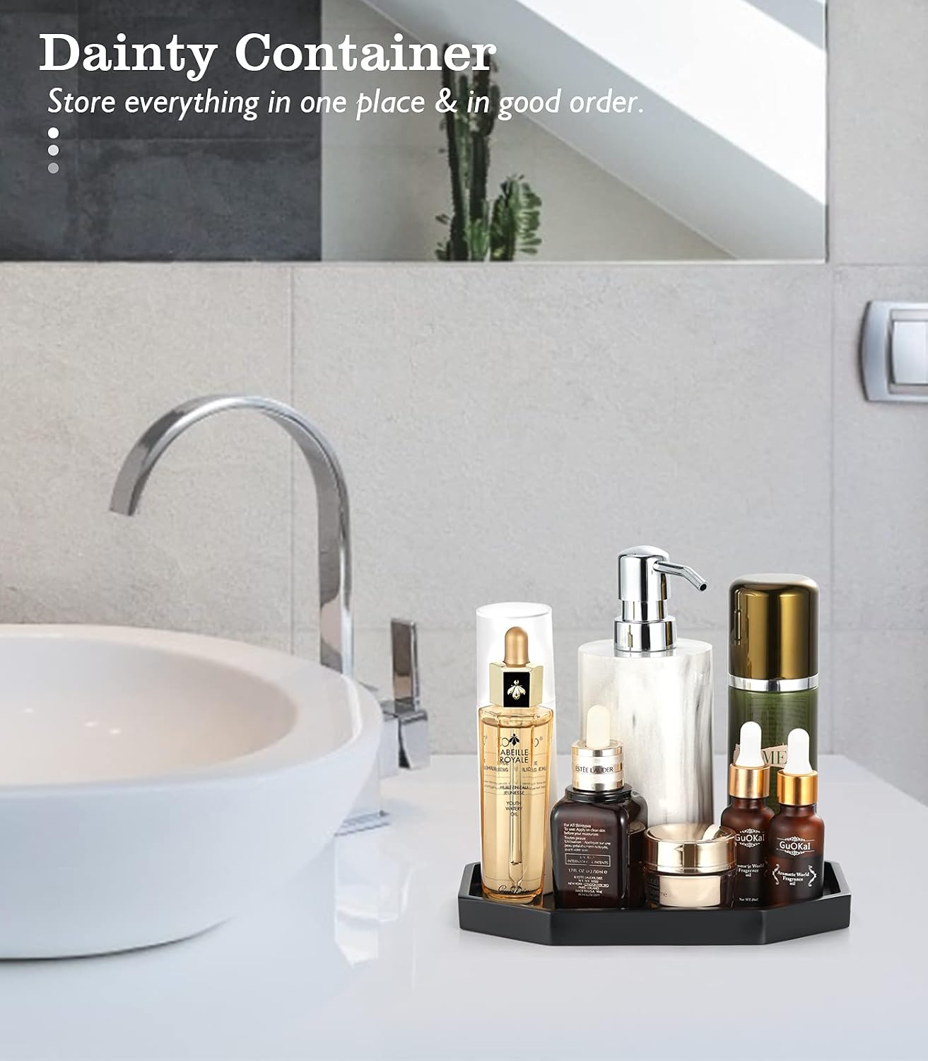 Candle / Vanity Tray / Matte Black