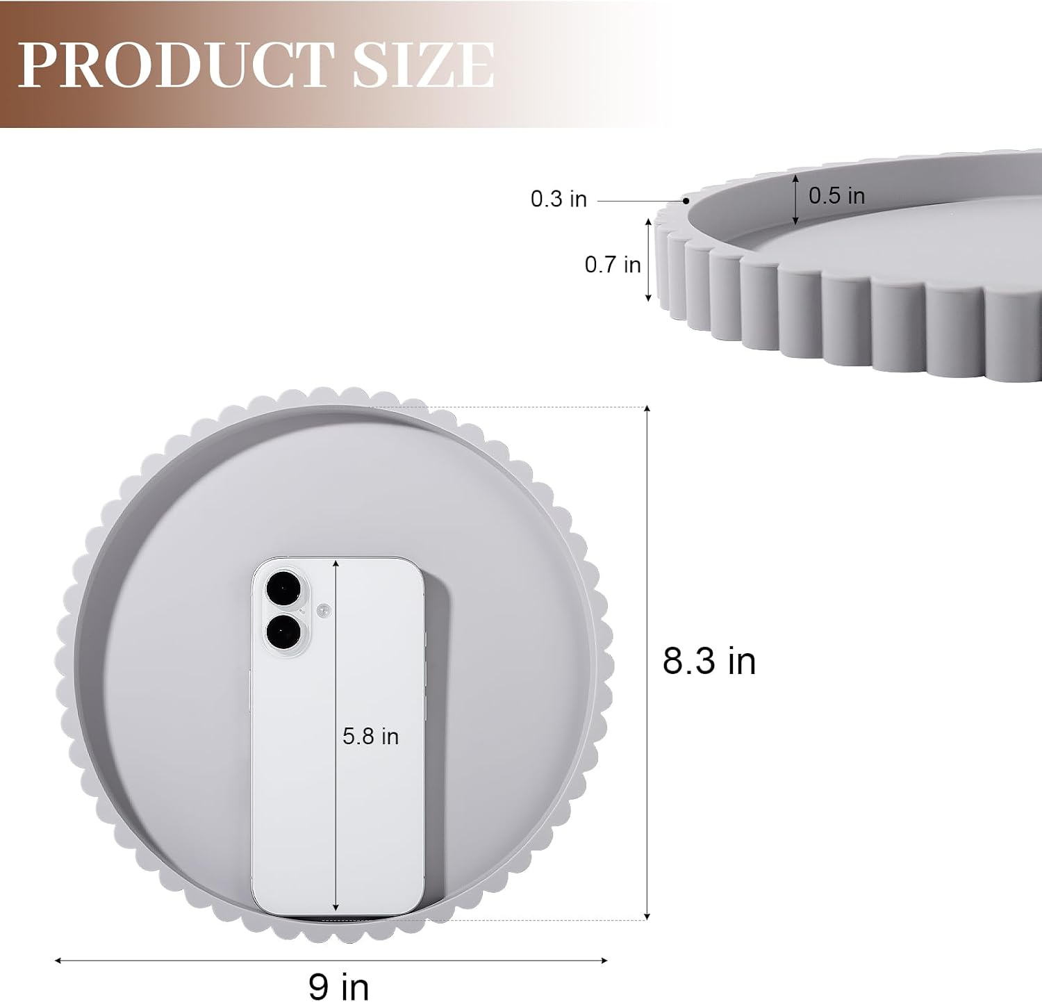 Candle / Light Gray / Set of 9