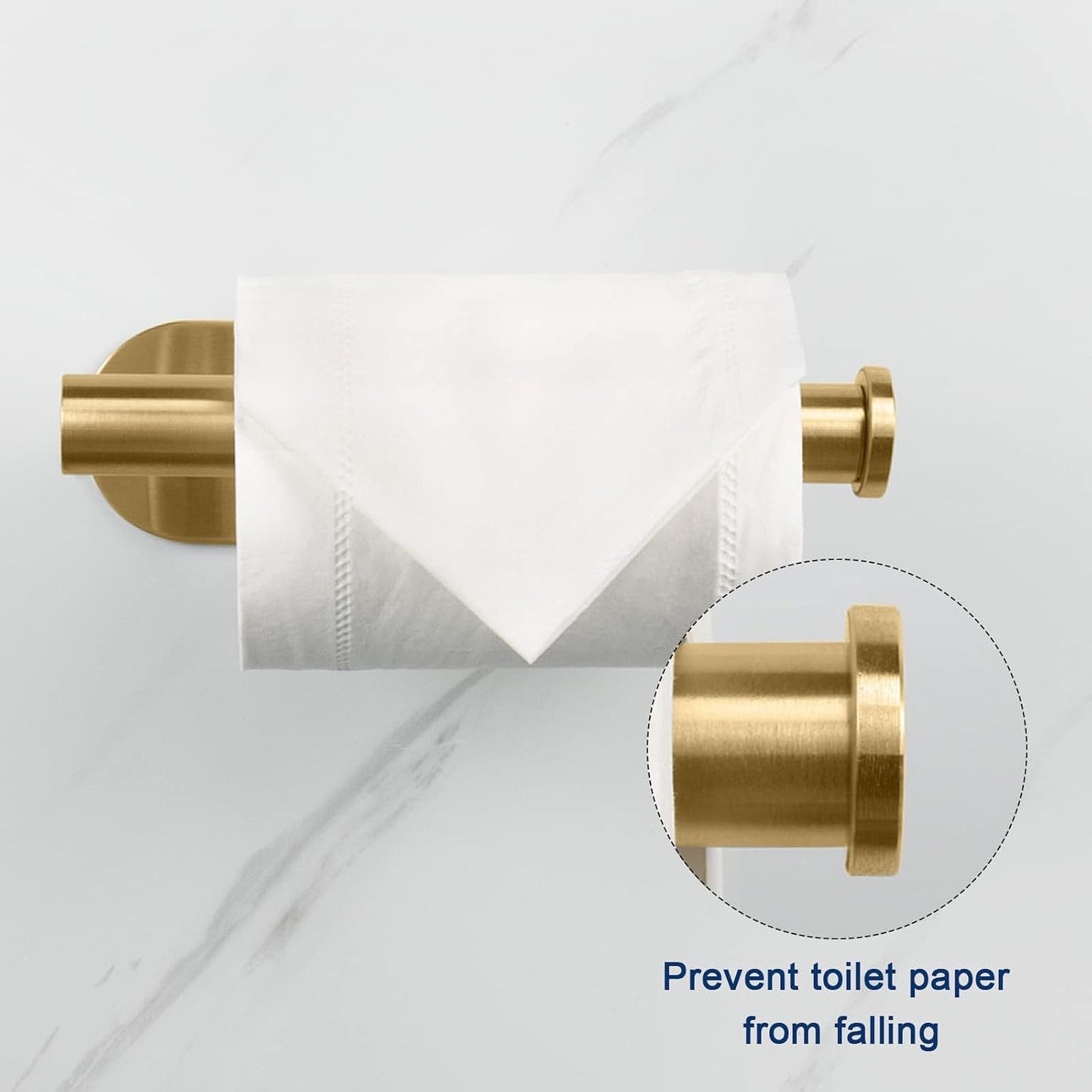 NearMoon Toilet Paper Holder Self Adhesive, Premium Thicken SUS304 Stainless Steel Rustproof Adhesive Toilet Roll