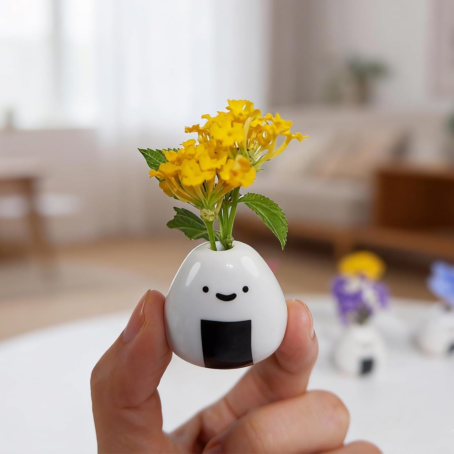 Handmade Ceramic Rice Ball Miniature Vases / Rice Ball Vase / Set of 5
