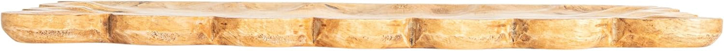 Scalloped Mango Wood Tray / Natural