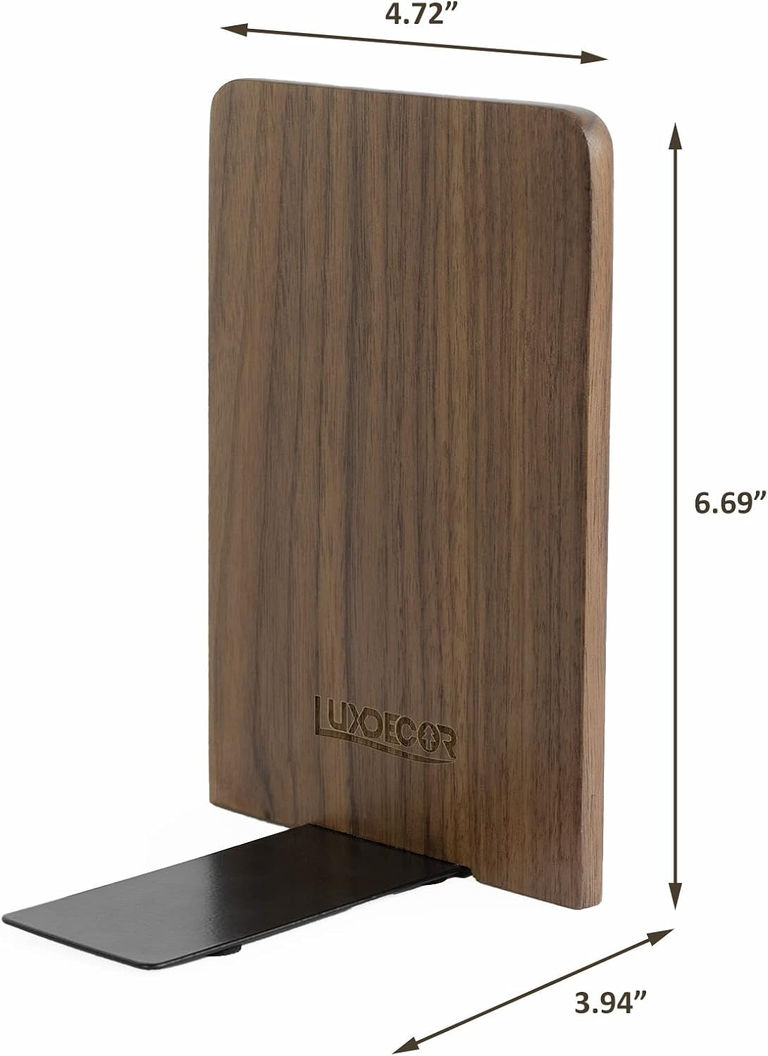 Large Bookend Hold Heavy Books- in Wood Bookends for Heavy / Walnut-s-2pair / 7 x 4 x 5 / Set of 2