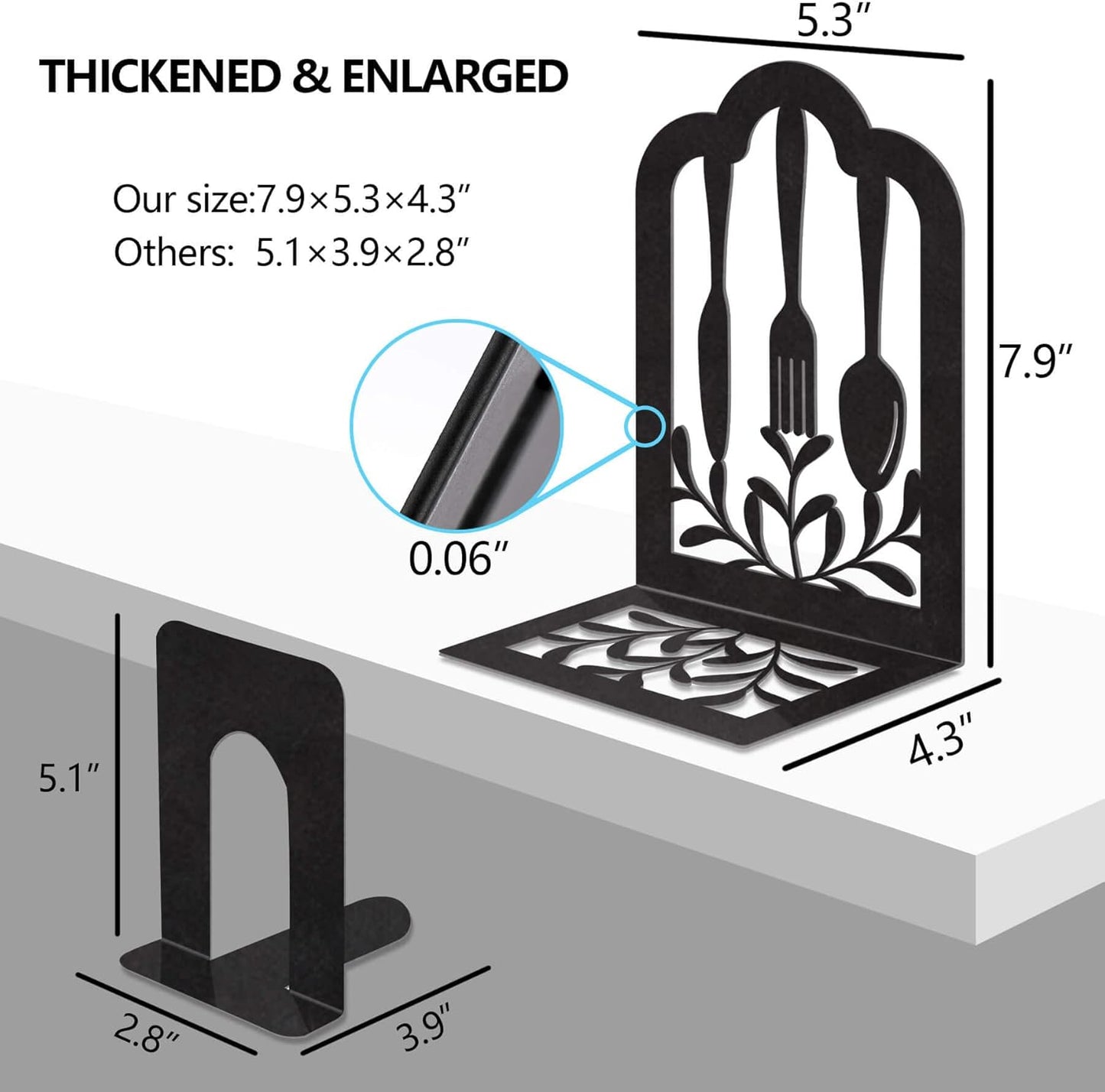 Metal Bookend / Book Ends / Kitchen2