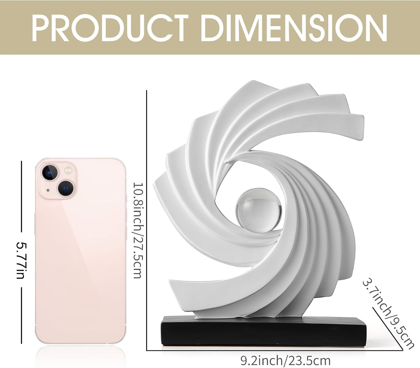 Abstract Art Statue / White