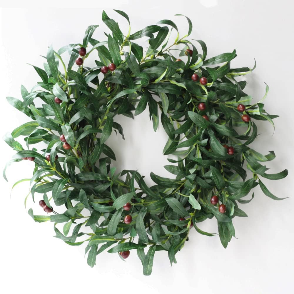 Olive Branches for Vases Artificial Olive Branches Faux Tree Branches Stems for Vase / 28.7 Inch