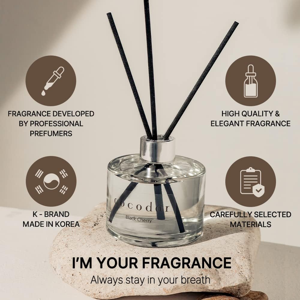 COCODOR Signature Reed Diffuser Set/ / 6.7oz / /Home Fragrance Diffuser / Black Cherry / 6.7ounce/