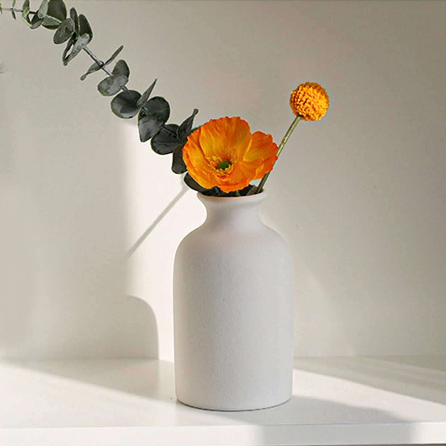 Modern White Small Ceramic Vase / White - Style 4 / Set of 12
