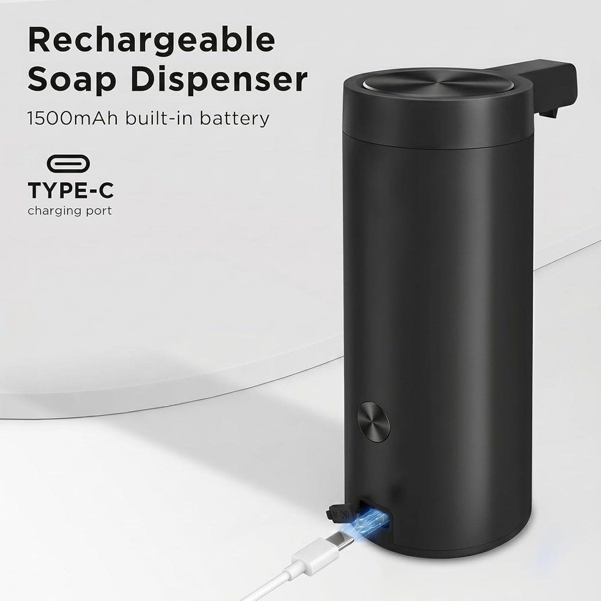 Newise Touchless Automatic Soap Dispenser - 9 oz, USB Rechargeable, Dish Hand Soap Dispenser for Kitchen and Bathroom
