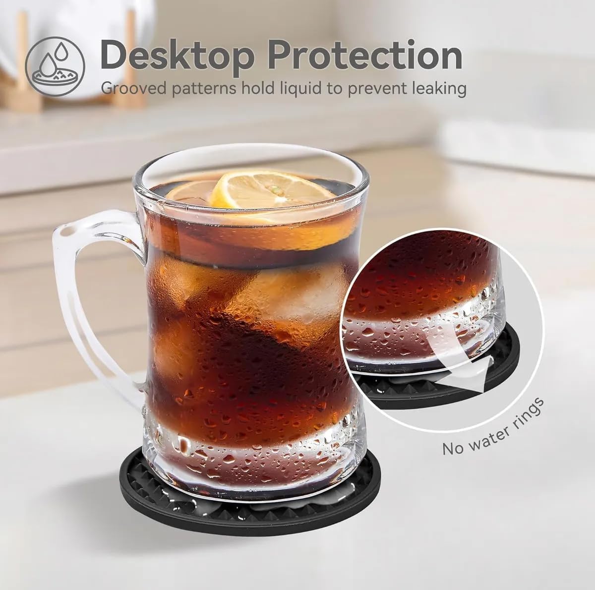 Holder / Anti Slip Coaster Sets / Set of 6