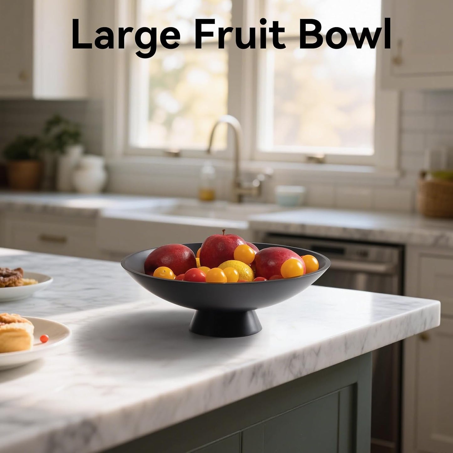 Decorative fruit bowl / Black