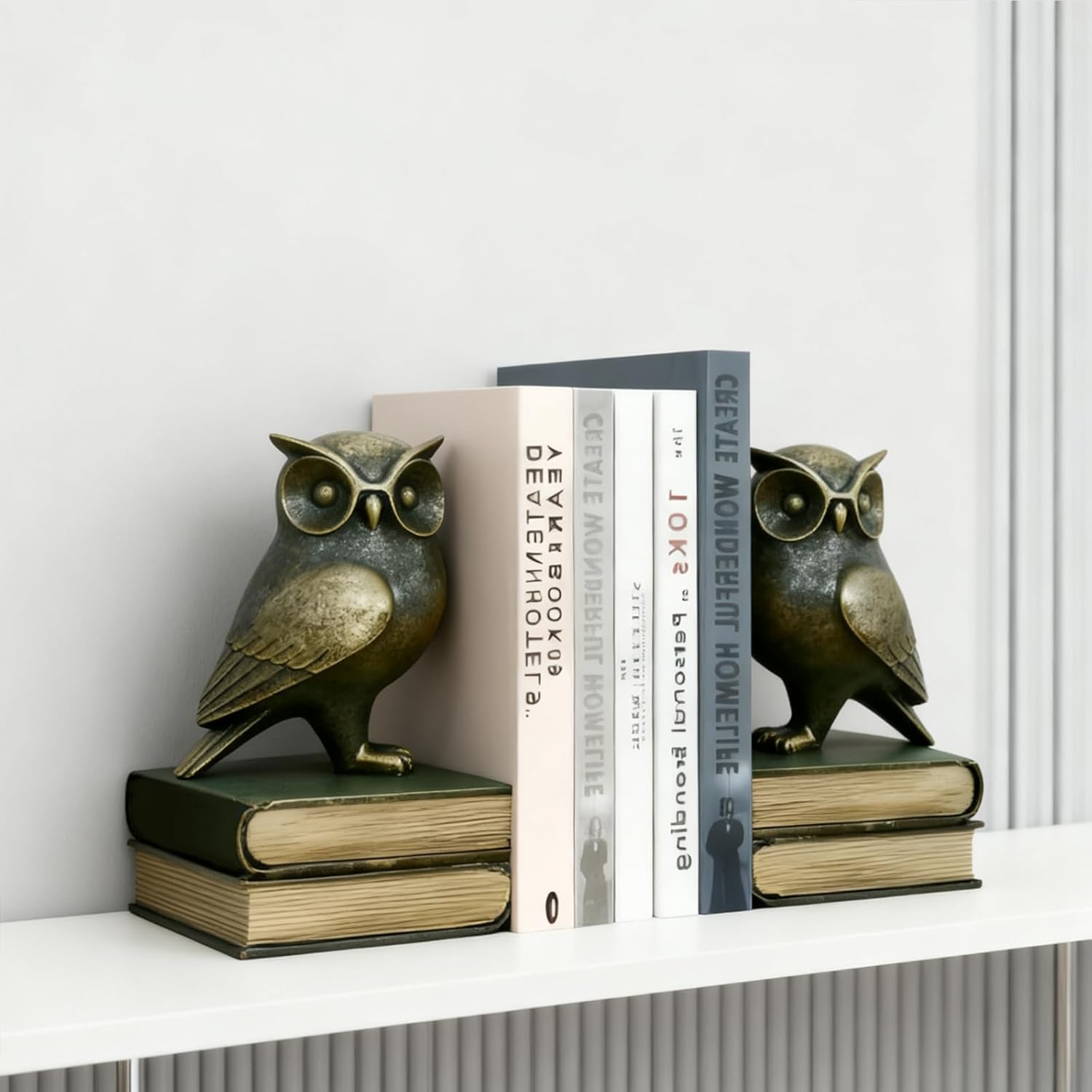 Book Ends / Owl Decorative Bookends / Retro Bronze