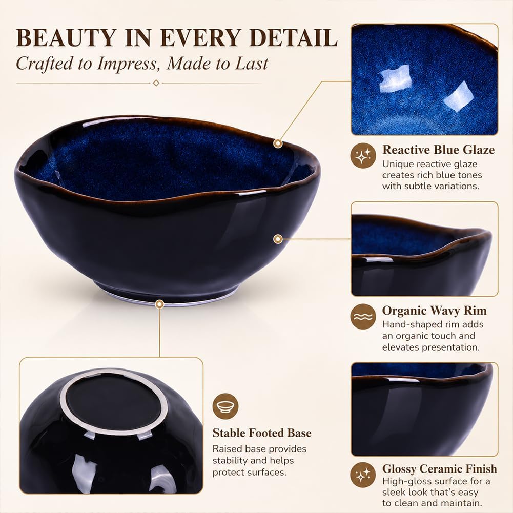 6" Ceramic Decorative Bowl / 6in / Blue