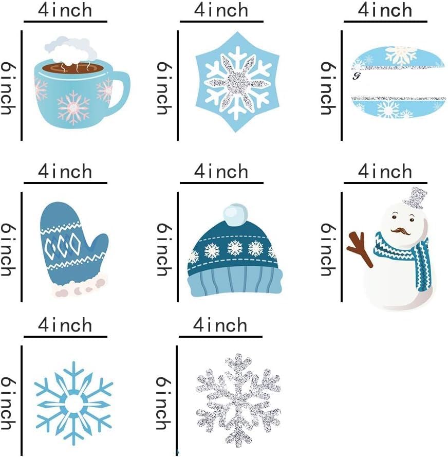 Christmas Snowman,Snowflake,Winter,Snow Hanging Swirl Decorations for Festival,Party,Together,Celling,Classroom,Home,Office,Bedroom(30Ct)
