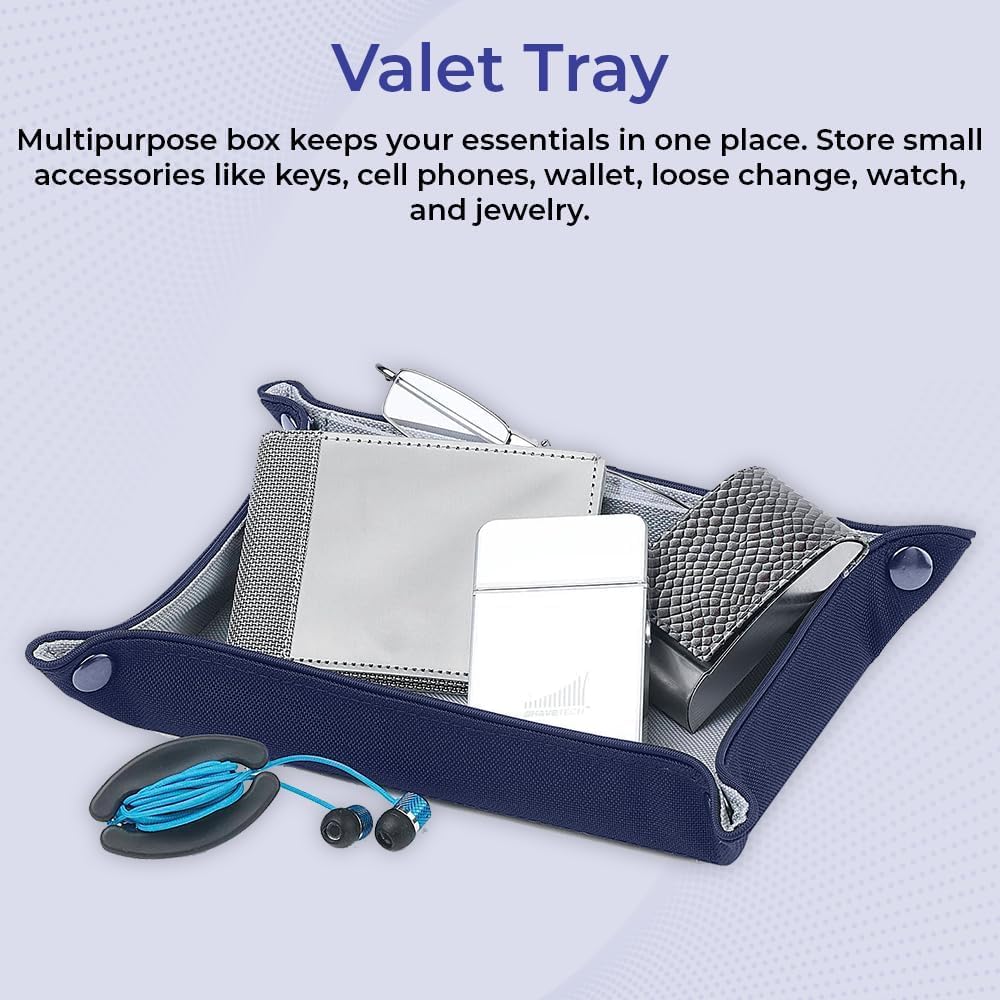 Catch All Tray for Bedside / Navy