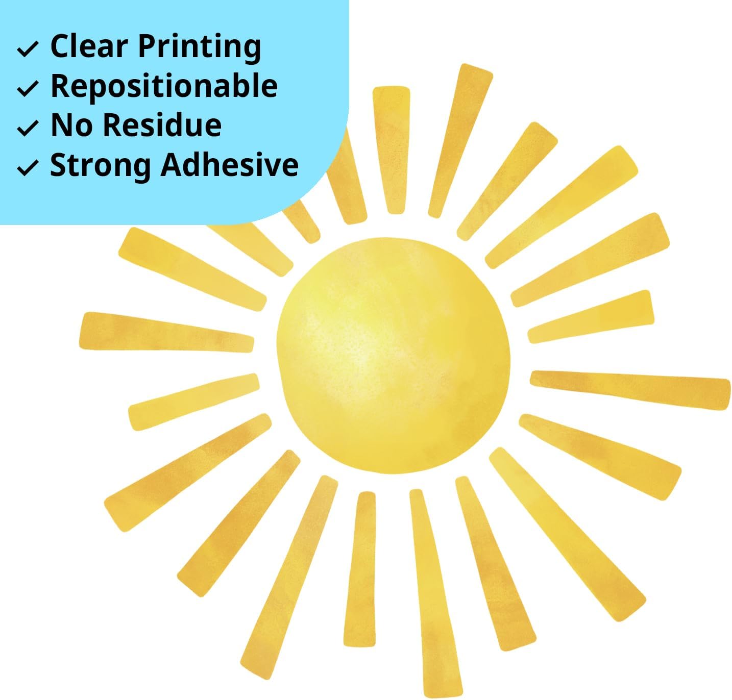 DS12-8079 Sun Clouds Polka dot Wall Stickers Decals Art Baby Bedroom Boho / Clouds Sun / Set of 78
