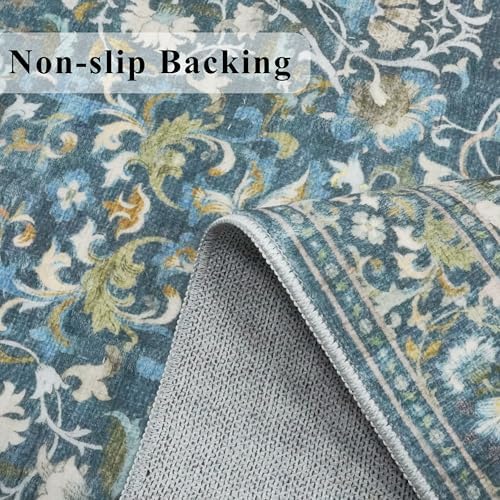 Hallway 3x10 Washable Runner Rug: Kitchen Rugs Entryway Area Rugs Vintage Soft Floor Mat Non Slip Indoor Farmhouse