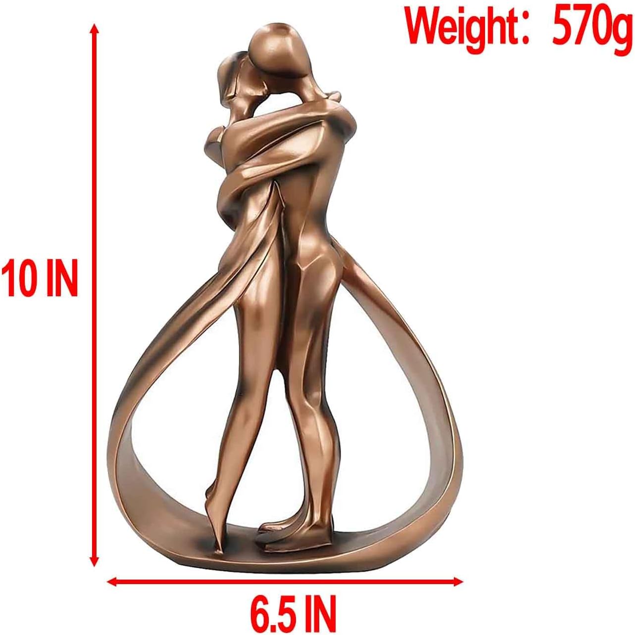 Modern Decor Romantic Lovers Embrace Statue Abstract Sculpture Wedding