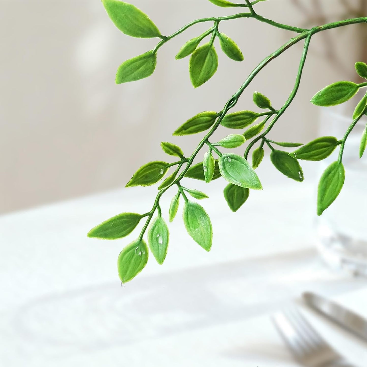 Artificial Plants Faux Branches for Vase / Green Nandina / 43.3 Inch / Set of 2