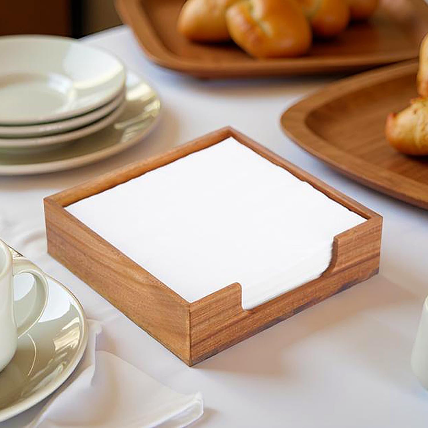 Acacia Napkin Holder / Luncheon 7*7inch / 7 x 7