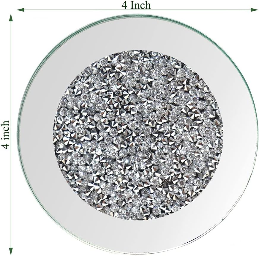 Glass Mirrored Coaster 4 PC / 4"4p