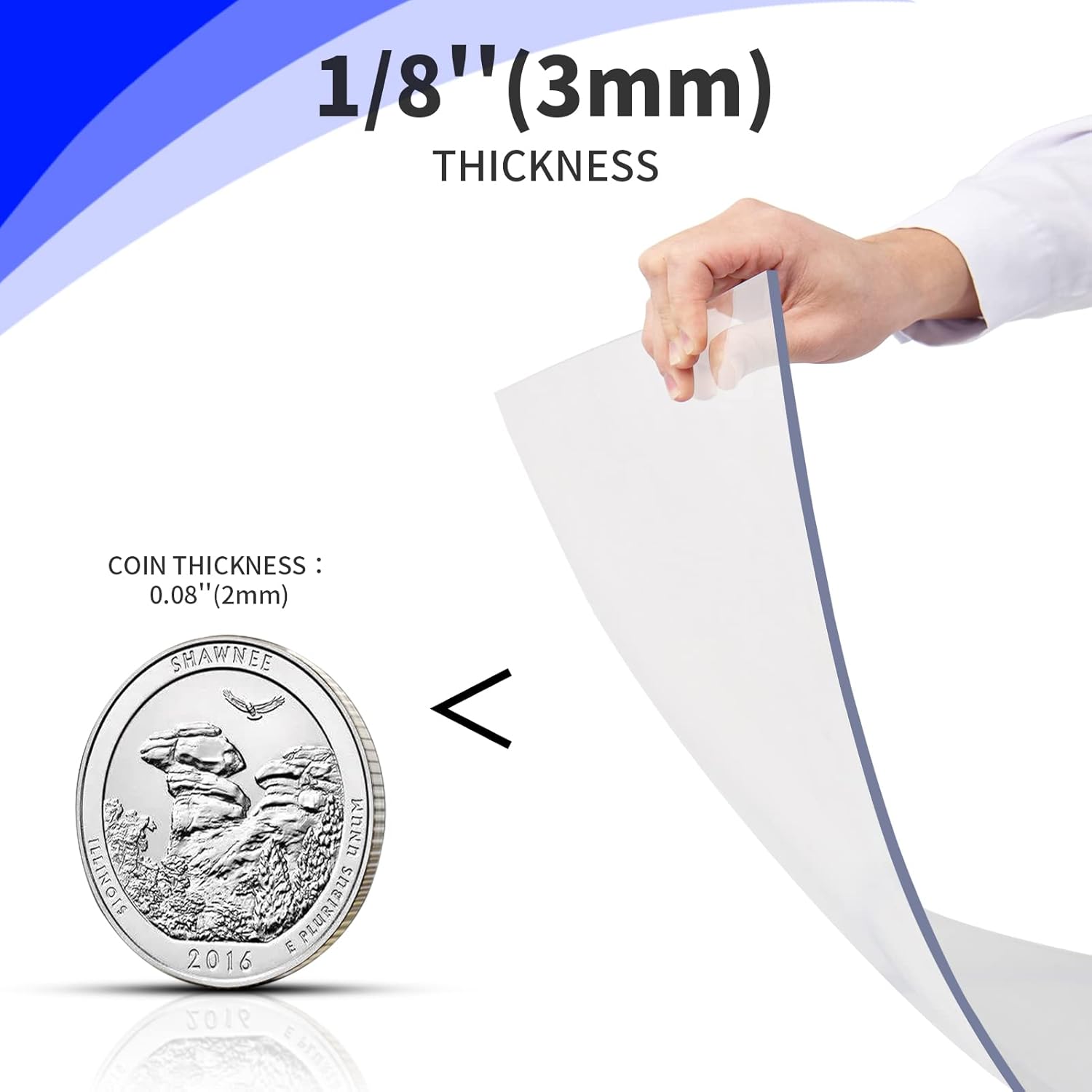 PET Sheets for Art Design / 24 x 36 / 3mm Thick / Clear / Set of 2
