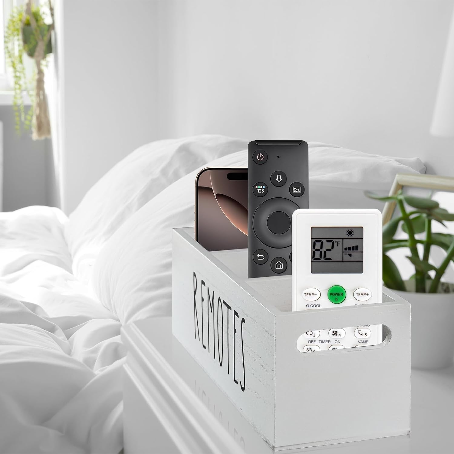 Remote Control Holder / White-3slot