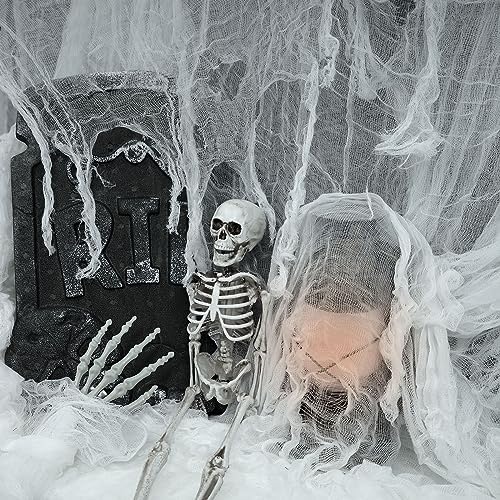 197x78.7in Halloween Creepy Cloth for Yard and Outdoor Decorations,White